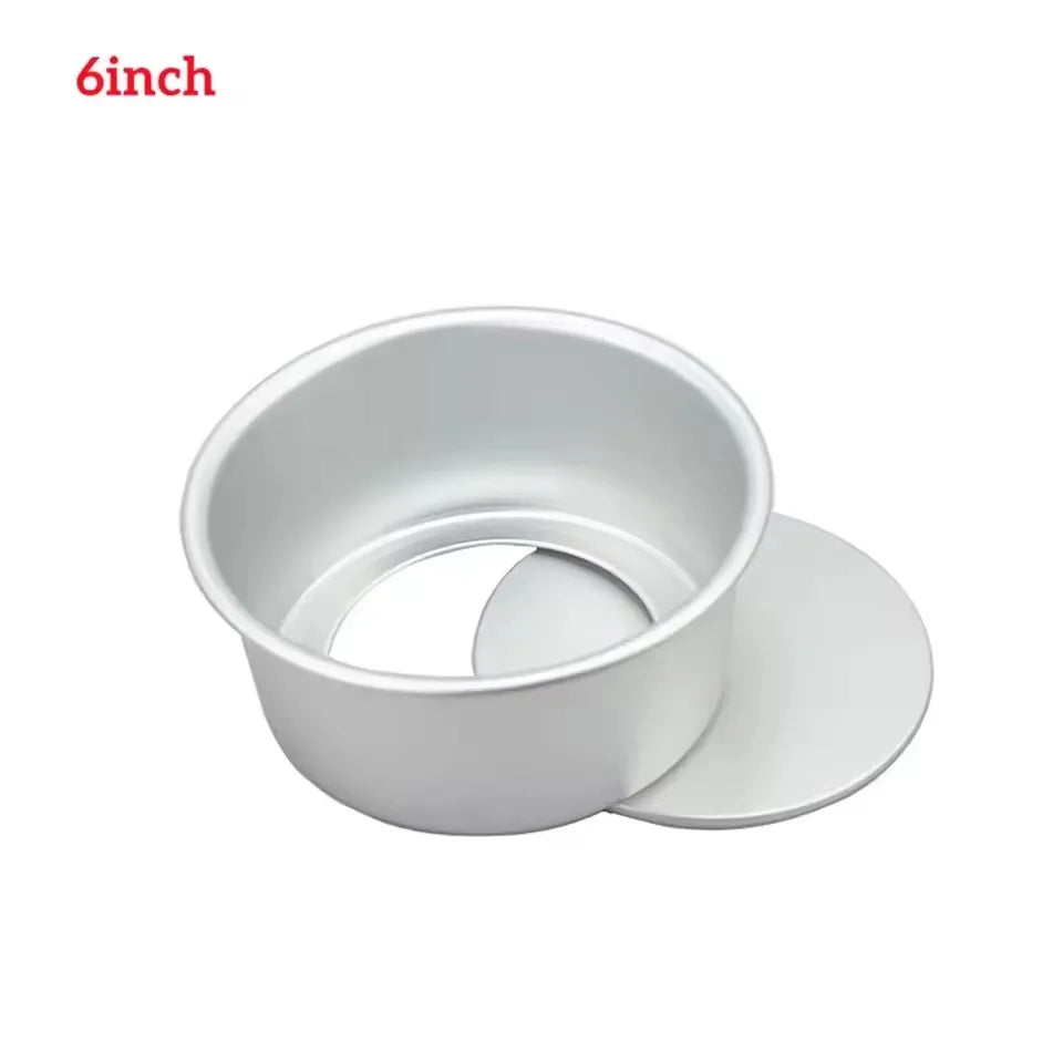 4/6/8/10 Inch Baking Cake Mold Round Non-Stick Cake Pan Removable Removable Bottom Baking Tray Aluminium Alloy For Kitchen Tools