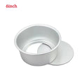 4/6/8/10 Inch Baking Cake Mold Round Non-Stick Cake Pan Removable Removable Bottom Baking Tray Aluminium Alloy For Kitchen Tools