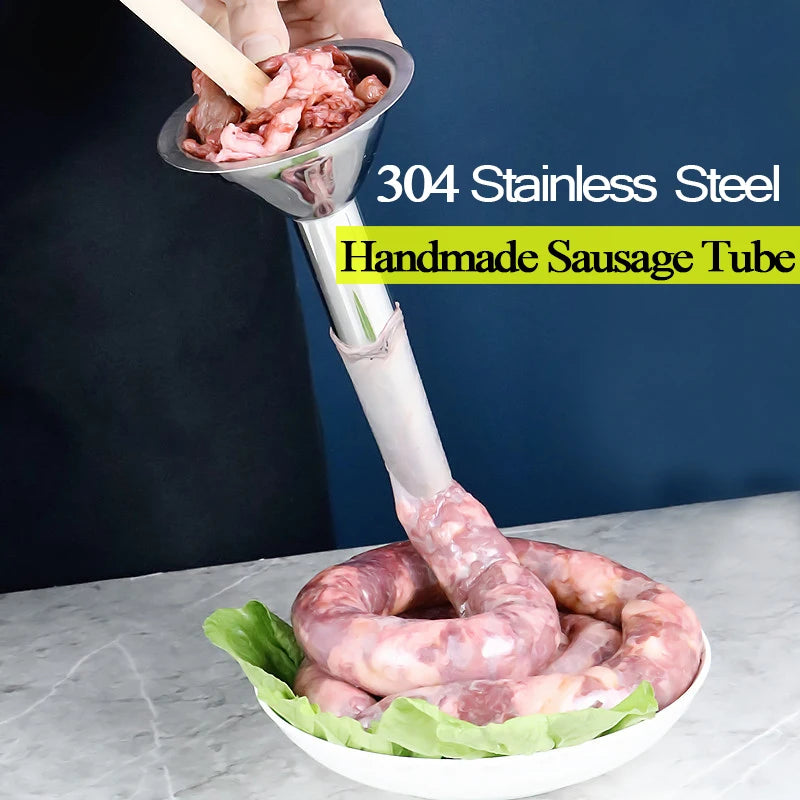 Stainless Steel Nozzle Funnel Stuffer Tools for Meat Grinder Machine Blood Sausage Ribs Nozzle Funnel Kitchen Tools Supplies