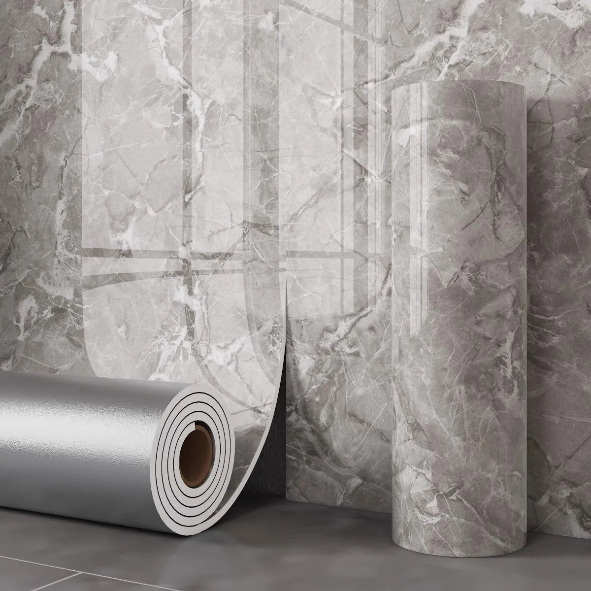 40x300cm imitation marble wall sticker self-adhesive living room kitchen thickened wallpaper waterproof wallpaper bathroom