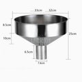 304 Big Stainless Steel Funnel Kitchen Oil Liquid leakage Funnel refueling Detachable Filter Wide Mouth Funnel Kitchen Tools