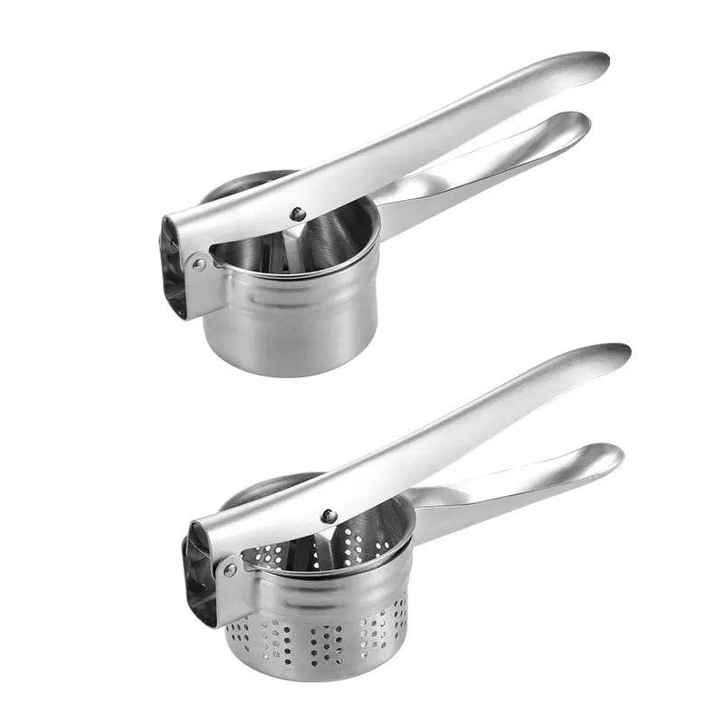 Masher RicerPress Mashed Potatoes Stainless Steel Crushing Puree Fruit Vegetable SqueezerJuicer Press Maker Kitchen Tools