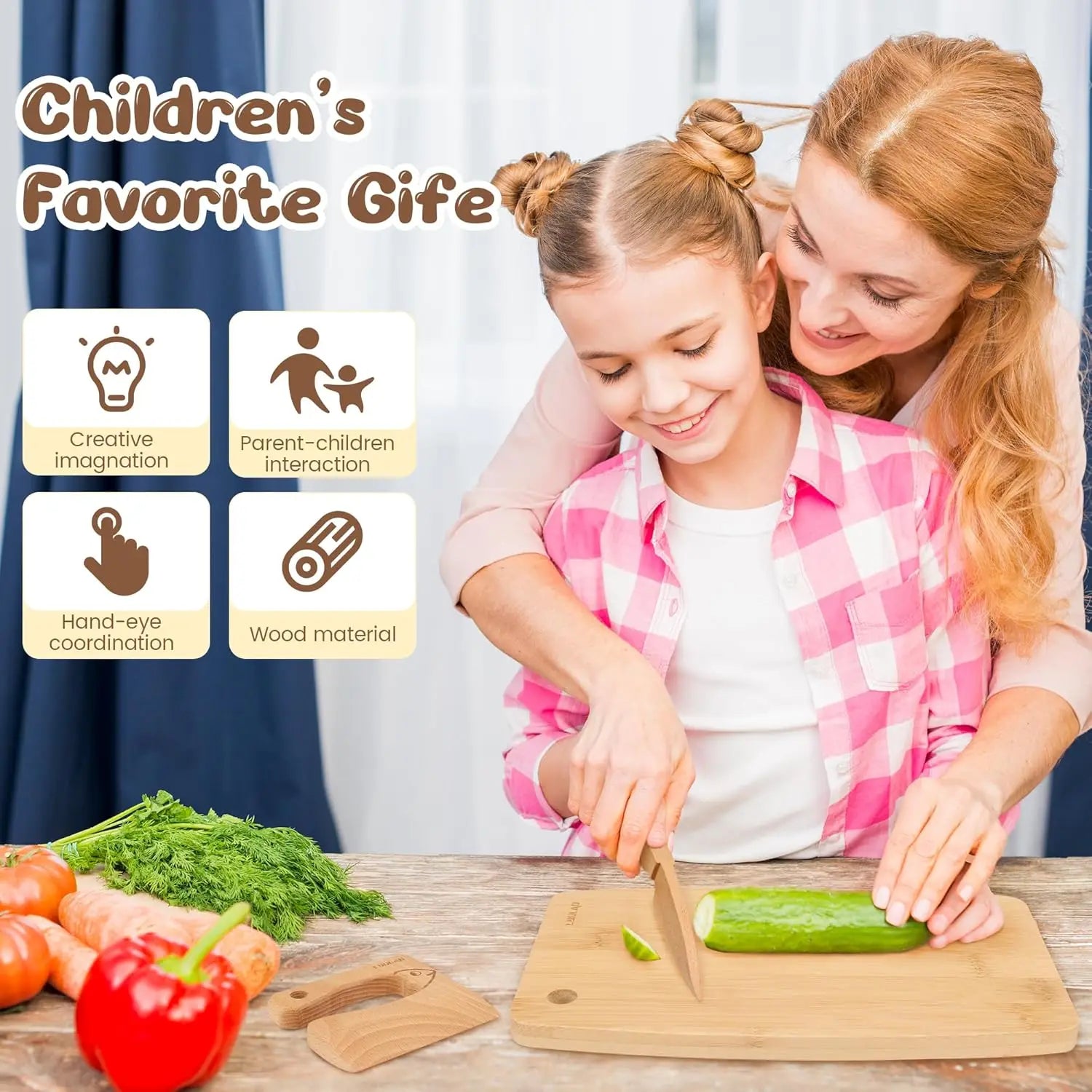 Montessori Kitchen Tools Real Cooking Set Wooden Educational Kid Toys Safe Knives Baking Set Kitchen Accessories For Boys Girls