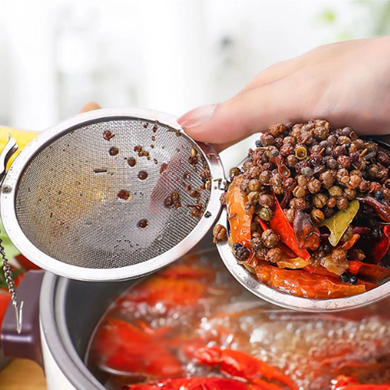 2-20Pcs Tea Infuser Stainless Steel Mesh Tea Ball Spacing Diffusion Ball Loose Leaf Tea Filter Kitchen Tools Loose Herbal Spices