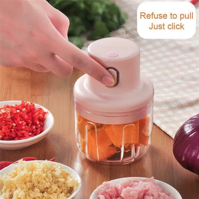 Kitchen Accessories, Manual Food Chopper, Garlic Press, Garlic Crusher, Garlic Puller, Cutter for Meat, Fruit and Vegetable
