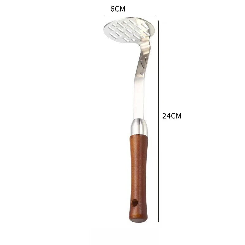 1PC Stainless Steel Mashed Potato Mud Press Household Purple Potato Masher Baby Food Kitchen Tools Household Items