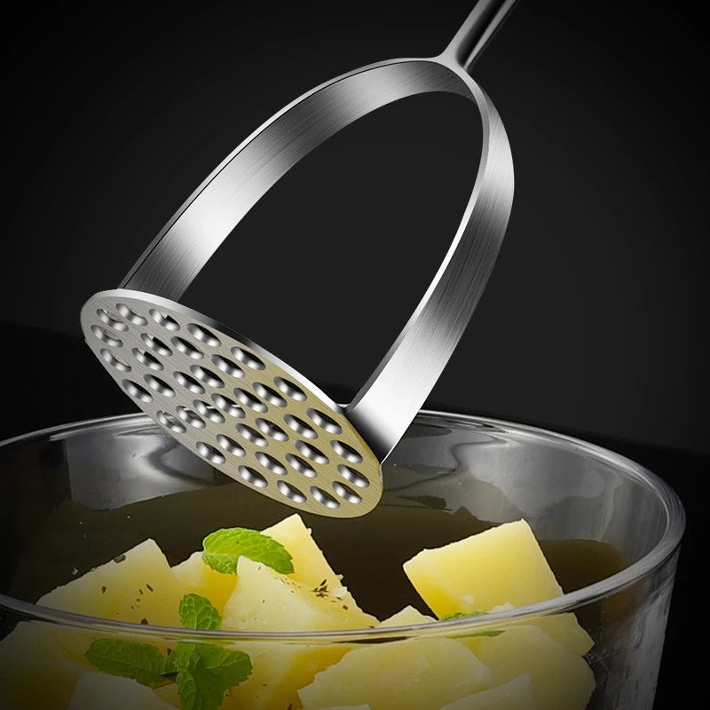 1PC Stainless Steel Mashed Potato Mud Press Household Purple Potato Masher Baby Food Kitchen Tools Household Items