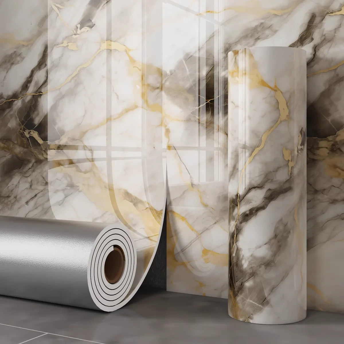 40x300cm imitation marble wall sticker self-adhesive living room kitchen thickened wallpaper waterproof wallpaper bathroom