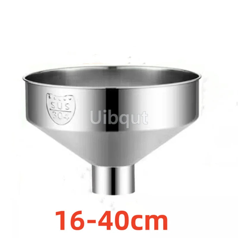 304 Big Stainless Steel Funnel Kitchen Oil Liquid leakage Funnel refueling Detachable Filter Wide Mouth Funnel Kitchen Tools