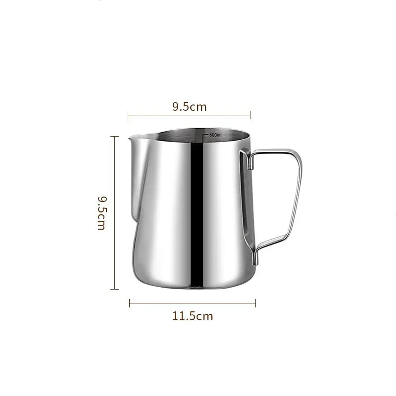 350/600ML Stainless Steel Coffee Milk Frother Jug With Scale Professional Steam Espresso Coffee Latte Art Kitchen Tools