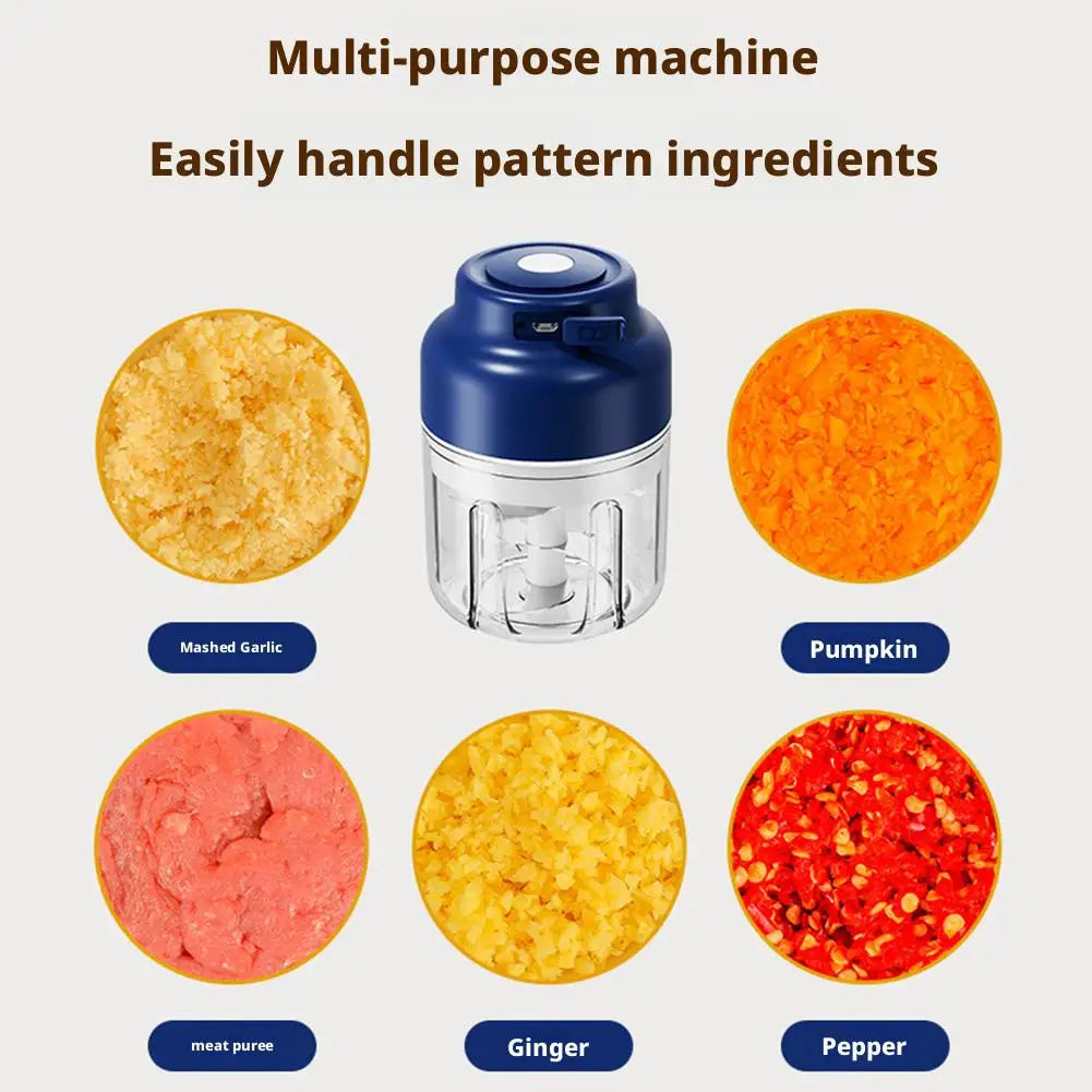 250/350ML Electric Garlic Chopper Vegetable Chopper Aid Meat Mixer Mincer Food Processor Children's Kitchen Kitchen Tools V5V8