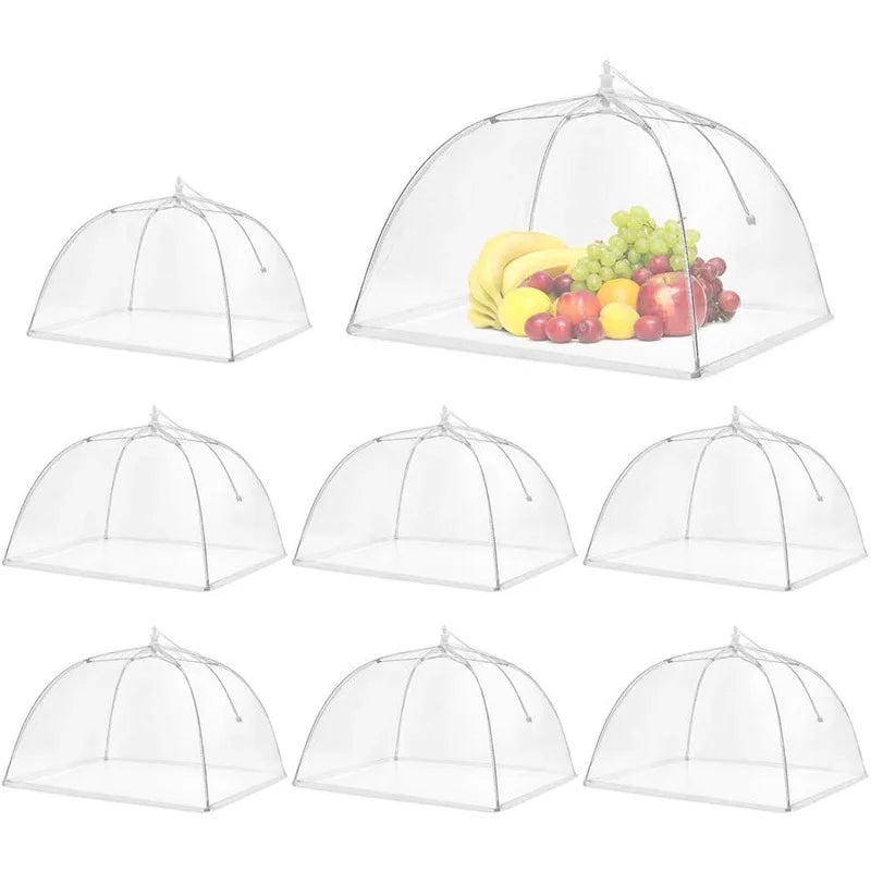Foldable Umbrella Mesh Food Cover Anti-mosquito Meal Cover Net Lace Portable Picnic Protect Dish Cover Food Lid Kitchen Tools
