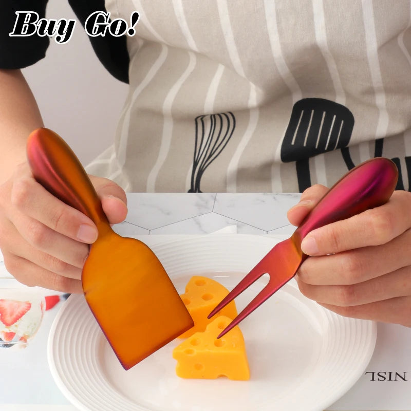 4Pcs Cheese Tool Gold Cheese Slicer Cutter Knife Creative Cheese Graters Kitchen Tools Cake Spatula Butter Knife Cheese Set