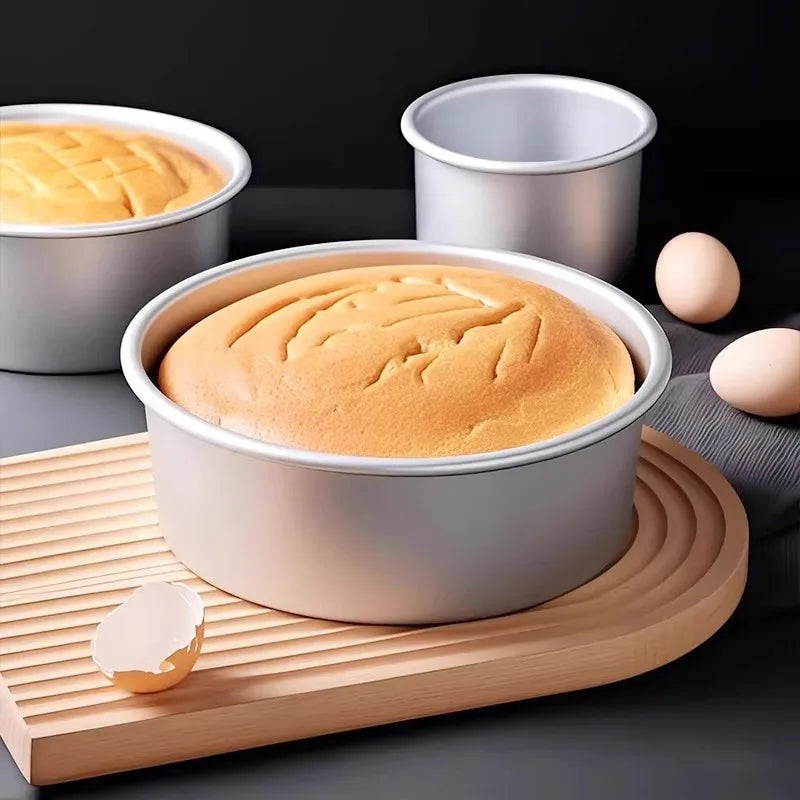 4/6/8/10 Inch Baking Cake Mold Round Non-Stick Cake Pan Removable Removable Bottom Baking Tray Aluminium Alloy For Kitchen Tools