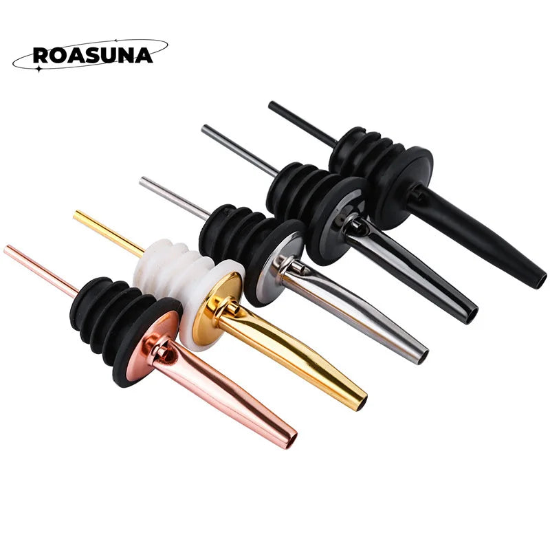 Stainless Steel Whisky Liquor Oil Wine Bottle Pourer Cap Spout Stopper Mouth Dispenser Bartender Kitchen Tools Bar Accessories