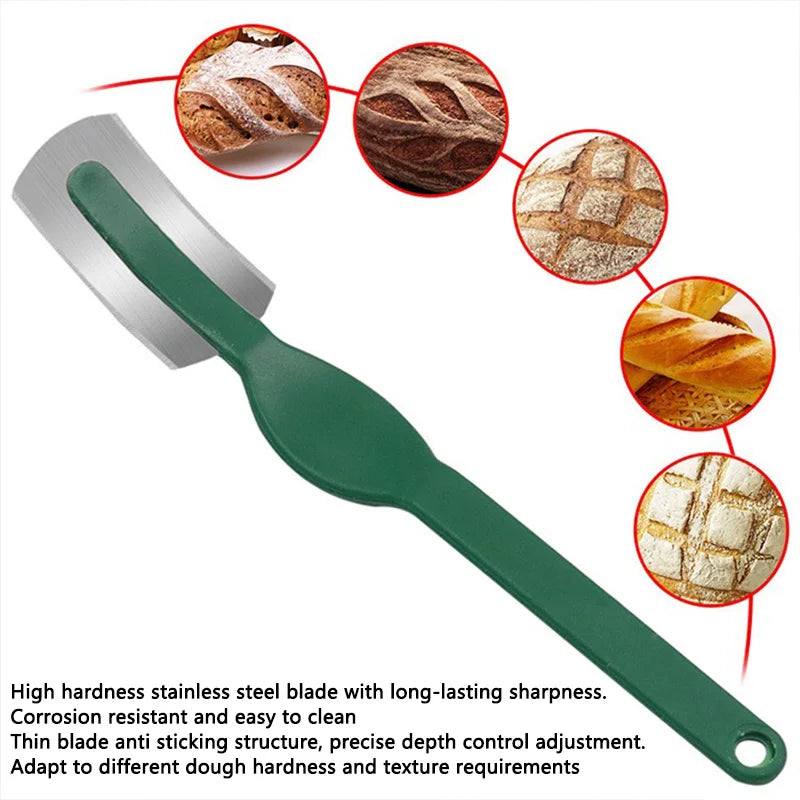 Kitchen bread cutter, engraving knife, stainless steel kitchen baking accessories, printed bread slices, baking pastry tools