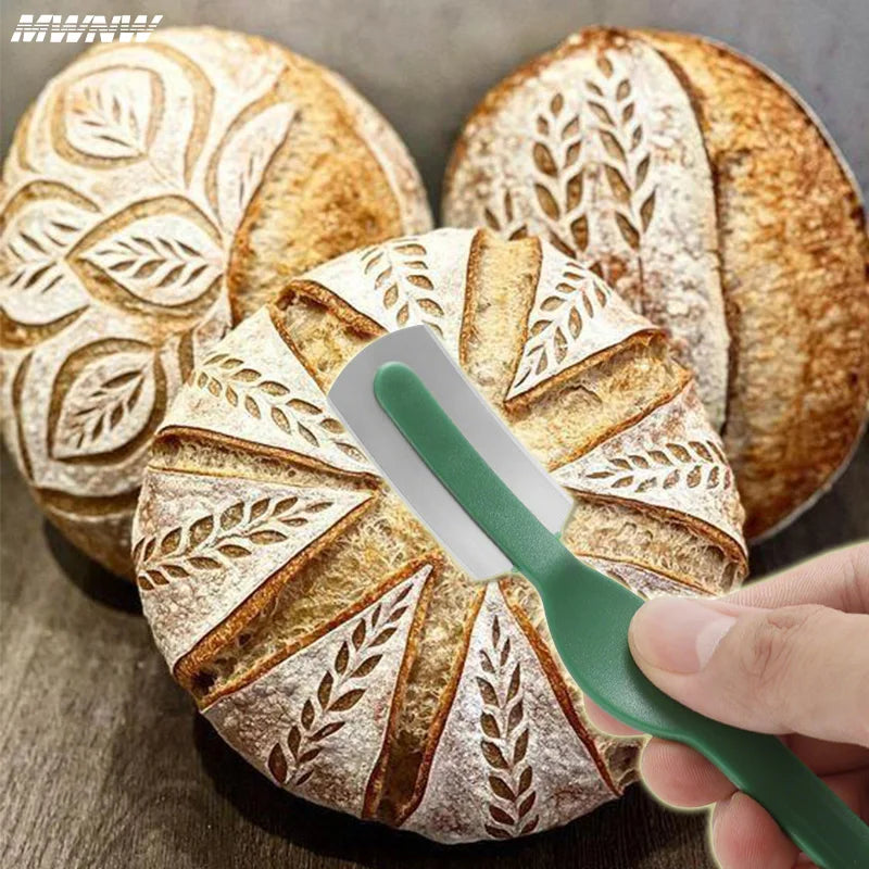 Kitchen bread cutter, engraving knife, stainless steel kitchen baking accessories, printed bread slices, baking pastry tools