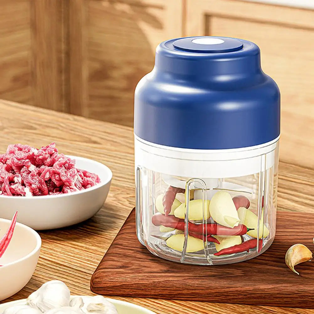 250/350ML Electric Garlic Chopper Vegetable Chopper Aid Meat Mixer Mincer Food Processor Children's Kitchen Kitchen Tools V5V8