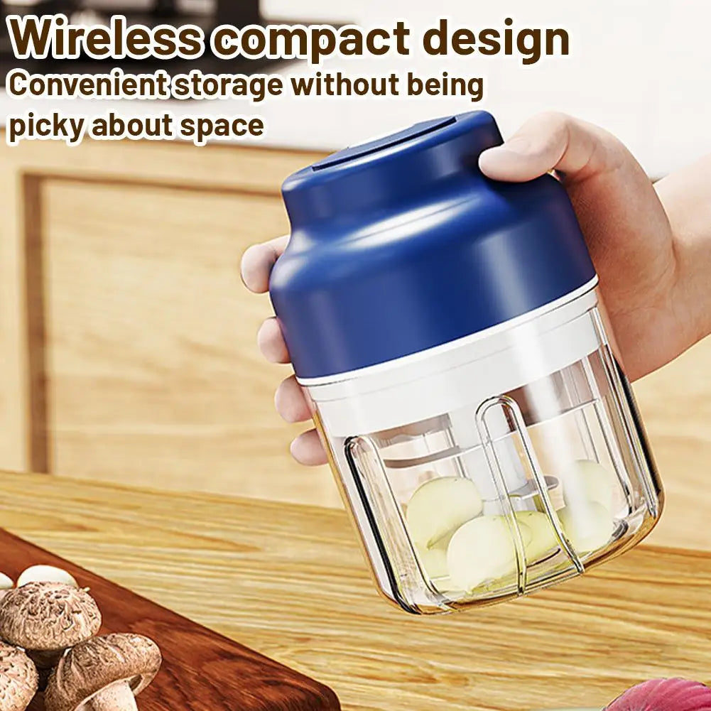 250/350ML Electric Garlic Chopper Vegetable Chopper Aid Meat Mixer Mincer Food Processor Children's Kitchen Kitchen Tools V5V8